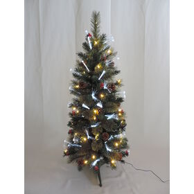 120CM OEM artificial Christmas tree with needle tips and Christmas decorations