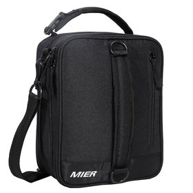 MIER Expandable Lunch Bag Insulated Lunch Box for Men Boys, Grey Orange