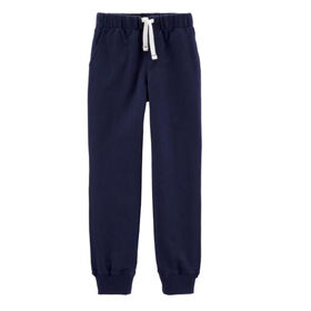 GIRLS' SOFT FLEECE SWEAT PANTS NAVY - Moda Kids