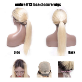 Nocha HD Lace Front Closure #613 Blonde Body Wave Human Hair Wigs