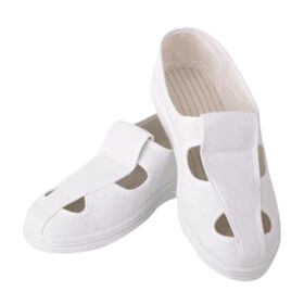 ESD shoes/4 Holes leather upper PU sole industrial esd conductive safety shoes