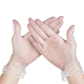 Guantes Desechables de Vinilo PVC Sin Polvo Transparentes para Servicio de Alimentos y Limpieza del Hogar