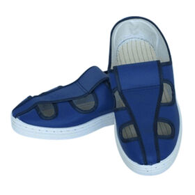 ESD blue leather shoes with 4 holes/Esd Shoes Breathable Anti-Static PVC Lab Working Shoes blue ESD Cleanroom Shoes with 4 Holes