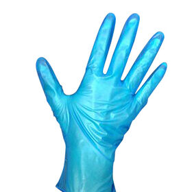 Guantes Desechables de PVC Azul, Sin Polvo, para Limpieza del Hogar y Servicio de Alimentos, Guantes Protectores de PVC