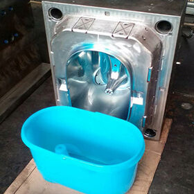 Seau de vadrouille domestique rotatif automatique à lavage mains libres,  double entraînement, humide et sec