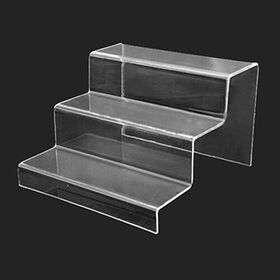 Acryl Stufenaufsteller nach Maß, Plexiglas Stufenständer, PMMA Displaystufe, klare Stufe