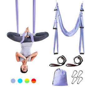 Ensemble de balançoire de yoga aérienne pour yoga, hamac, outil d'inversion  pour intérieur et maison (violet) : : Sports et Plein air