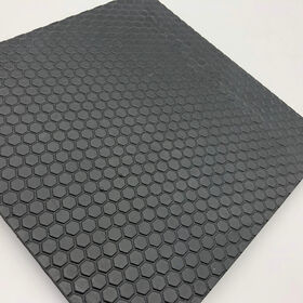 Tapis de Sécurité Antidérapant, Surface Lisse, Larges Nervures, Épaisseur 8mm, Feuille de Caoutchouc Noir - Idéal pour la Sécurité Industrielle