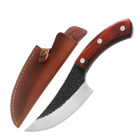 Couteau de boucher 5", Acier allemand 1.4116 à haute teneur en carbone, Couteau de cuisine, Trancheur, Couteau de chef avec manche en bois