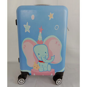 Wholesale Custom Print Pink smile face pattern Kids Trolley Hard case  Luggage 20/24/28'' Travel Suitcase From m.