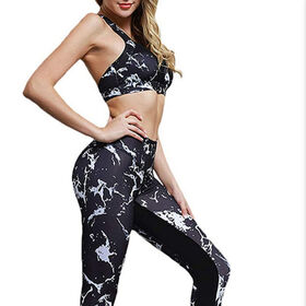 Ensembles de survêtement OEM pour femmes, ensemble de survêtement ajusté deux pièces pour entraînement, leggings et soutien-gorge de sport, tissu recyclé