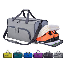 Wholesale Custom Sport Gym Bag Waterproof Duffel Travel Bag with shoe compartment for sale