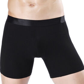 Boxer long classique pour hommes, sous-vêtements masculins