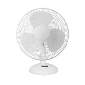 16 Inch Plastic Desk Fan 3 Speed Lower Noise Mechanical Oscillation 90 Degrees Office Cooling Electric Fan