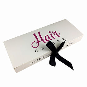 Custom Logo Human Braiding Hair Extension Packaging Box Luxury Virgin Weave  Wig Box Bundle Hair Packaging
