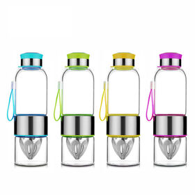 Buy Wholesale China 500ml Bpa-free Dishwasher Safe Borosilicate Glass Water  Bottle Unbreakable Reusable & Sport Bottle at USD 1.5