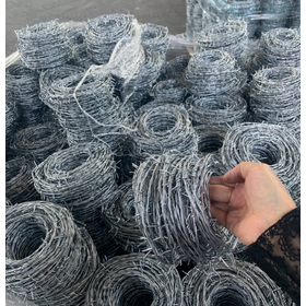 Mini Rouleau de Fil Barbelé, Fil d'Acier Barbelé de 30m pour Clôtures