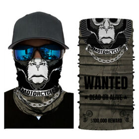 Skull Face Mask Half Sun Dust Protection, Vivid 3D Tube Mask Seamless Durable Face Mask Bandana