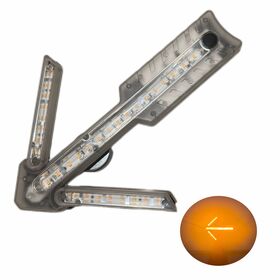 Luz de Guía de Tráfico con Flecha Plegable, Recargable, LED Intermitente de Advertencia con Imán