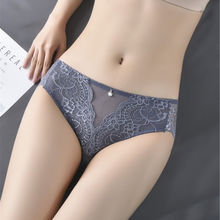 Underwear for Women Sheer Lace See Through Mesh Cotton Crotch