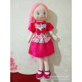 Peluche Chiffon Poupée 35 Cm – Avec Chapeau – Douce Et Lavable – Câlin Et Déco – Dès La Naissance