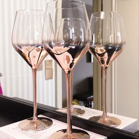 Buy Wholesale China Lingyao Wine Glass With Rose Gold Stem,stemware Wine  Glass, & Rose Gold Stemed Wine Glass at USD 1.5