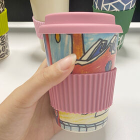 Plastic-Free Bamboo Fiber Coffee Mug with Tight Seal Cover and SIP Hole -  China Bamboo Fiber Cup and Biodegradable price