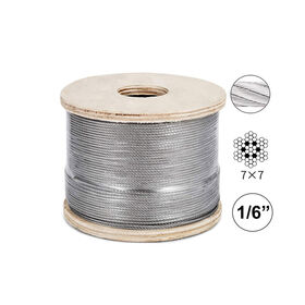 Buy Wholesale China Steel Cable Rope Wires 7x7/7x19/1x19 Aircraft Cable  1/8 1/4 T316 Stainless Steel Wire Rope For Deck Rails Cable Railing Kits  & Wire Rope at USD 0.1