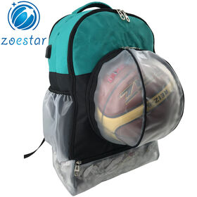 Soccer Ball Backpack with Clear Ball Compartment Shoe Compartment Sports Bag Gym Backpack