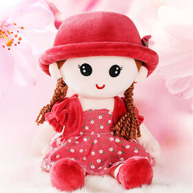 Muñeca De Peluche Artesanal Con Pelo Suave – Regalo De Bautizo, Cumpleaños Y Decoración | Algodón Y PP (30 Cm)