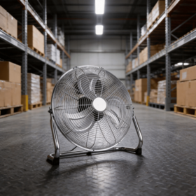 18 Inch Industrial-Grade Box Fan -120 Tilt, 4 Durable Metal Blades, High-Velocity Airflow for Hot Environments