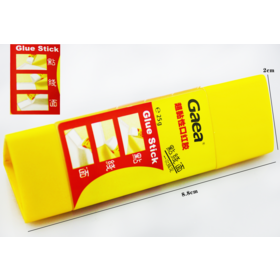 Barra de pegamento triangular de 25g de alta calidad en caja de presentación para uso en el hogar, la escuela y la oficina.