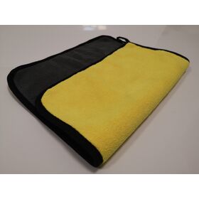Toalha de microfibra para detalhamento automotivo, super absorvente, 30x40cm, 800gsm, amarelo-cinza, pelúcia de dupla camada, sem arranhões