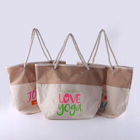 Jute tote bag, available in various sizes and colors, customized logos and designs are accepted .