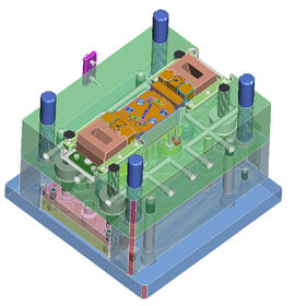 Moule d'injection plastique / Plastic injection mold, 3D CAD Model Library