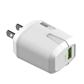 Cargador de Teléfono QC3.0 Carga Rápida Adaptador de Enchufe EU/EE. UU. Cargador de Pared con Cable y Entrega Rápida