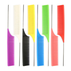 Multicolor Selection Professional Metal Pin Anti-static Plastic Parting  Comb Rat Tail Hair Braiding Combs - AliExpress