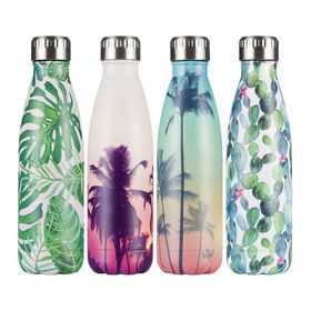 400/500/600/750ml White Blank Sublimation Water Bottle with Carabiner  Aluminum Outdoor Sport Kettle for Heat Press Print