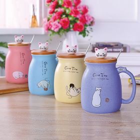 Cute Tumbler with Lid and Straw Double Wall Insulated Acrylic Cup for Girls  Women Kids, 18oz/550ml (Mermaid cat)