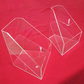 2x Transparent Acrylic Storage Box Container Stackable 10cmx10cmx10cm