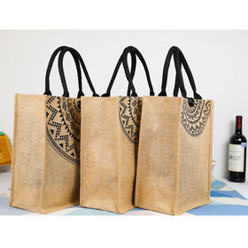Factory price bag Manufacturer Wholesale Eco Friendly Organic Hessian Custom Logo Jute Shopping Bags