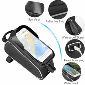 Waterproof Bicycle Phone Holder Pouch Fixed in the Front Frame [BEKIZO]