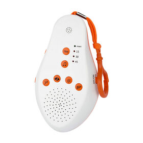 Machine à bruit blanc pour bébé avec enregistreur 30S, 16 sons, berceuse, rechargeable, anneau de suspension, minuterie