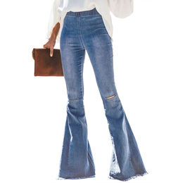 Wholesale Men Designer Elastic Bell Bottom Soft Denim Joggers Jeans - China  Denim Jean and Jean Pant price