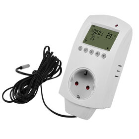 Steckdosen-Thermostat, Elektrischer Thermostat Ausgang/Temperaturregler mit LCD-Anzeige
