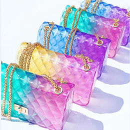 Customized Colors Candy Jelly Beachkin Lady Handbags with Twilly Scarf  (XP1067) - China Jelly Bag and Candy Bag price