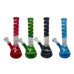 Ice Catcher Megaphone Perc White 6 Inch Glass Beaker Bong