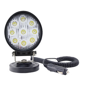 Rectangular 27W LED Automovtive work lamp waterproof IP67 with car plug
