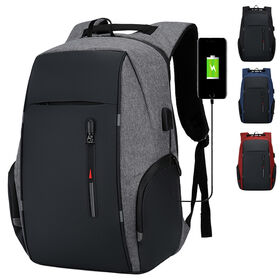 Mochila para portátil de negocios para hombre al por mayor con conector USB