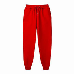 Fashion （Red）Stacked Sweatpants Women's Fleece Thick Sports Fitness  Drawstring With Pocket Streetwear Flare Pants Bulk Item Wholesale Lots WJu